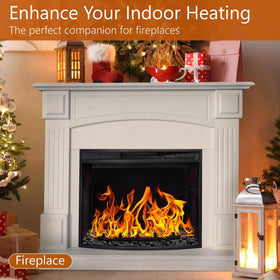 NUPICK lava rock fire glass layer adds sparkling effects under flames.