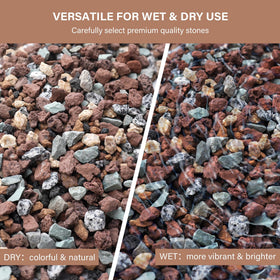 NUPICK lava rocks are eco-friendly natural stones adding year-round color to displays.
