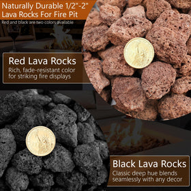 NUPICK lava rocks resist heat and maintain flame aesthetics