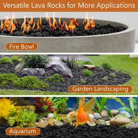 NUPICK pre-washed lava rocks reduce dust for easy setup