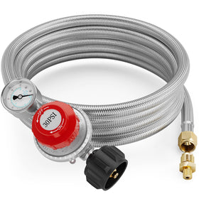 NUPICK propane regulator with 12ft hose for flexible grill setup