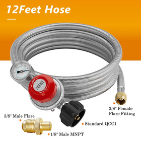 NUPICK regulator shows real‑time 0–60 psi gauge for monitoring