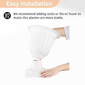 NUPTIO urn planter PP plastic design withstands weather and UV rays
