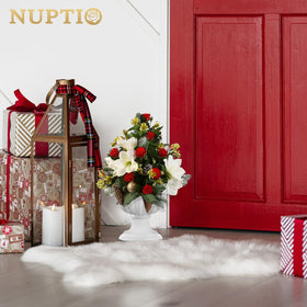 NUPTIO two-piece urn planter with simple assembly.