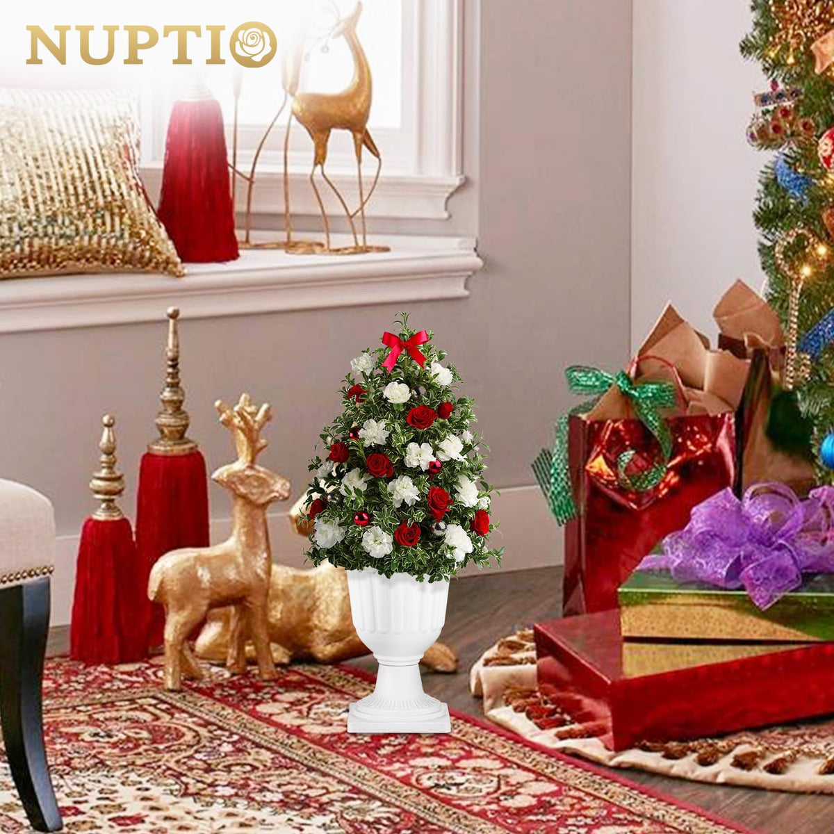 NUPTIO urn planter wide opening for silk flowers