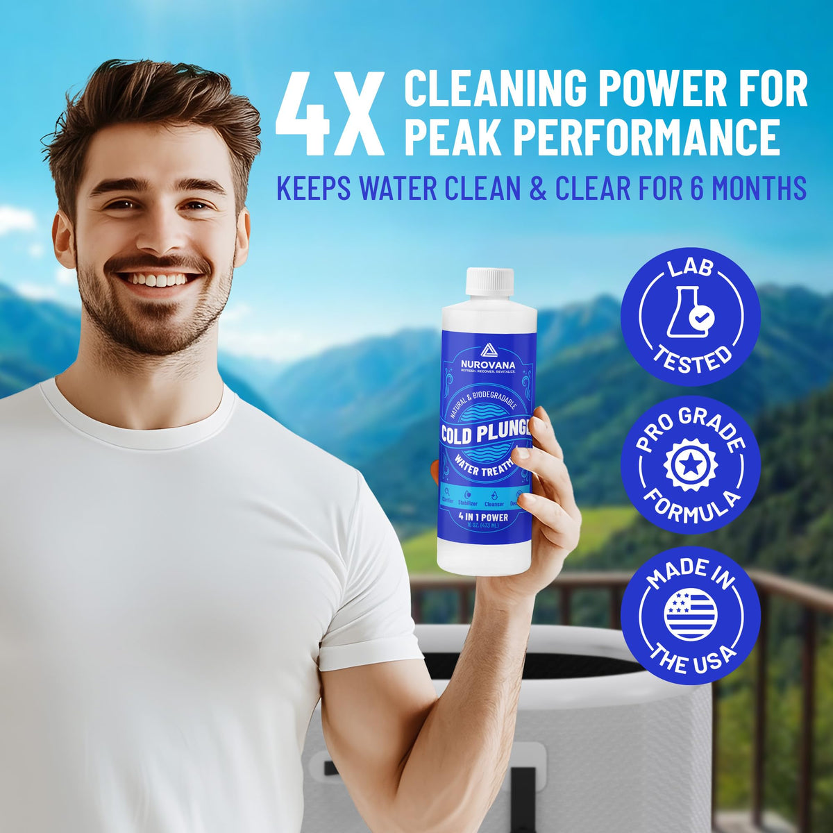 Nurovana cold plunge deodorizer: natural odor control between uses for a more pleasant session