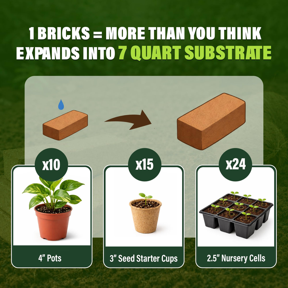 NURTARA coir serves as garden-safe soil amendment after use.