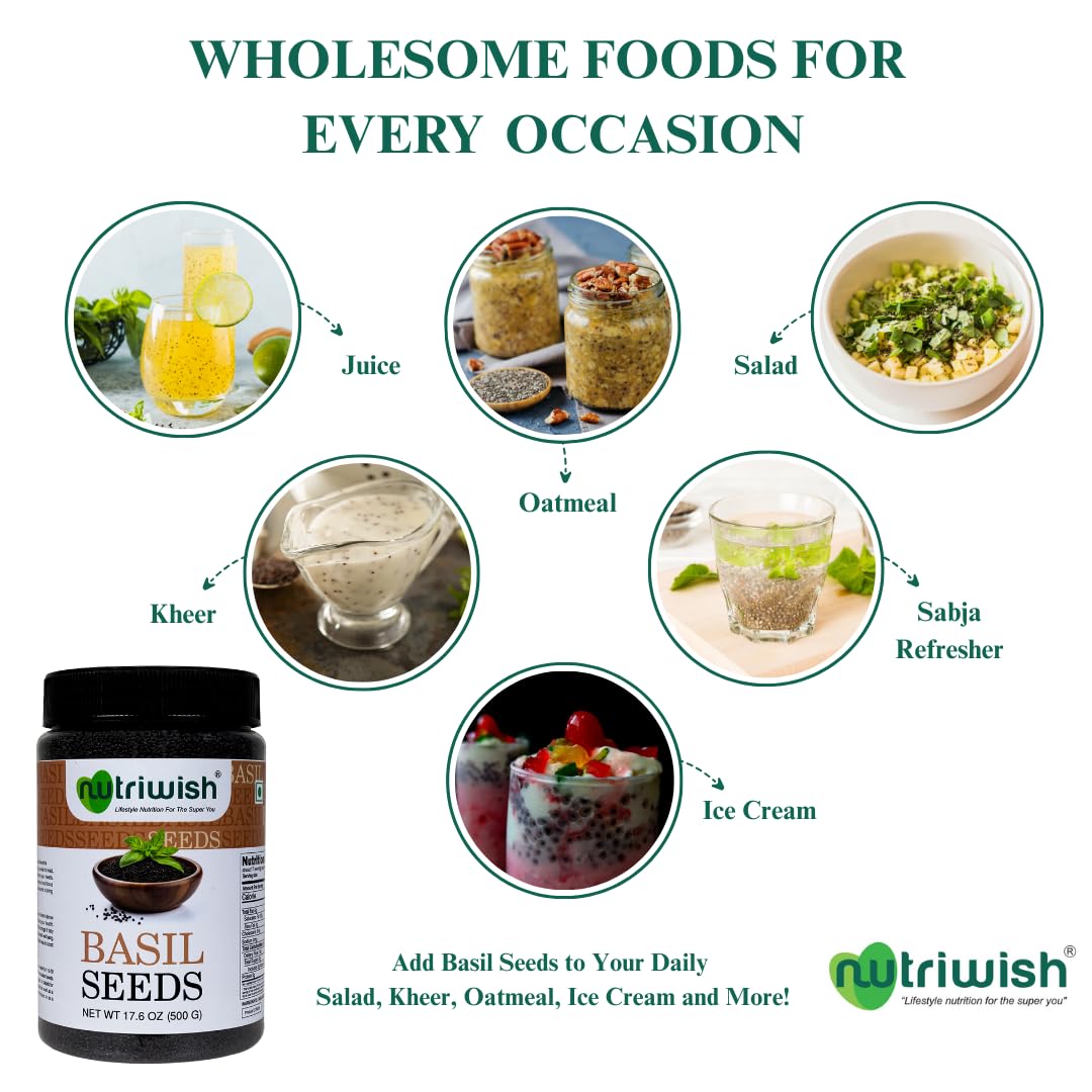 Nutriwish Basil Seeds in oatmeal offers an easy nutrient boost.