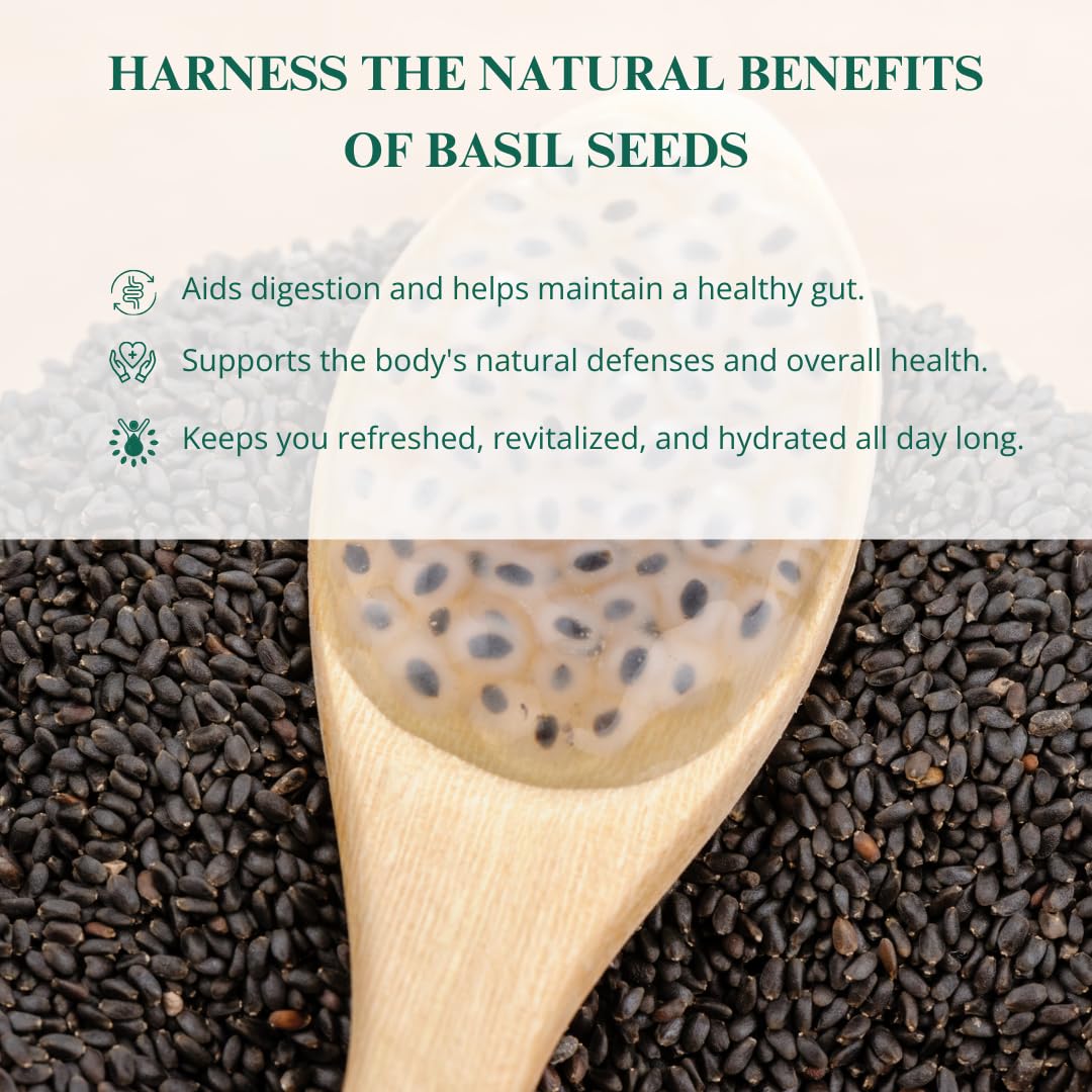 Nutriwish Basil Seeds on salad adds crunch and nutrition.