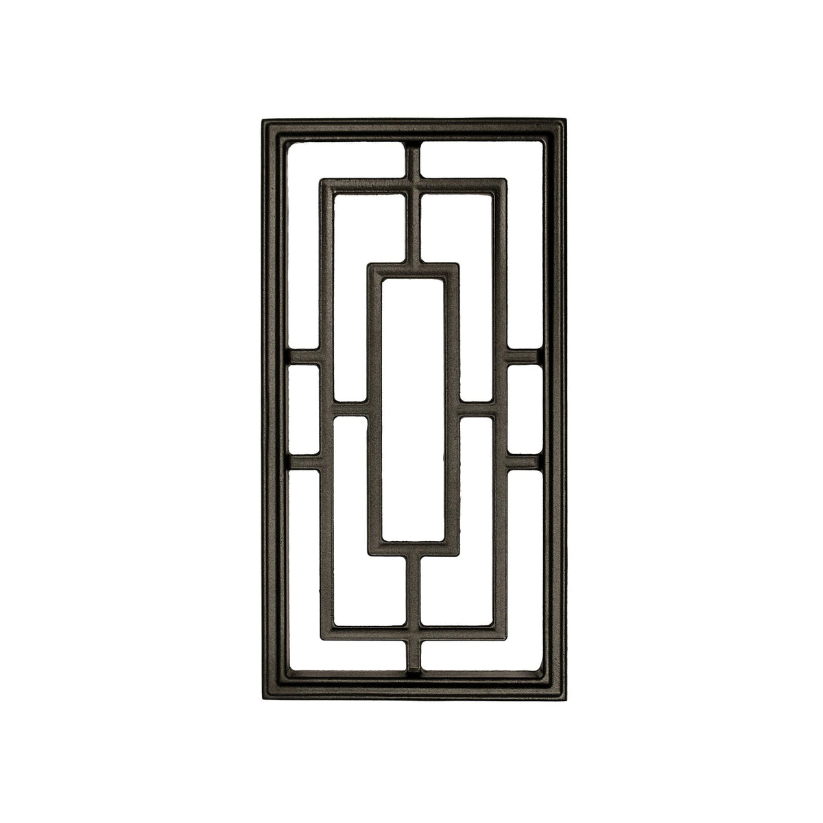 Nuvo Iron decorative insert on a gate with satin black finish for curb appeal