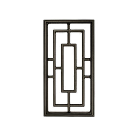Nuvo Iron decorative insert on a gate with satin black finish for curb appeal