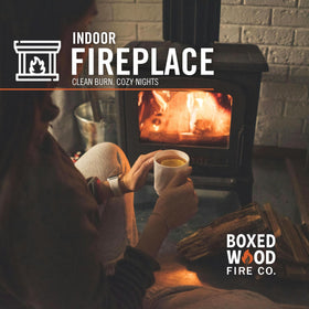 Close-up of Nuvo Iron Pinon-Juniper aroma enhancing the fire's ambience.