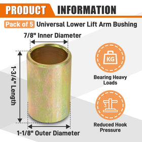 Installation step image showing simple bushing replacement on a tractor