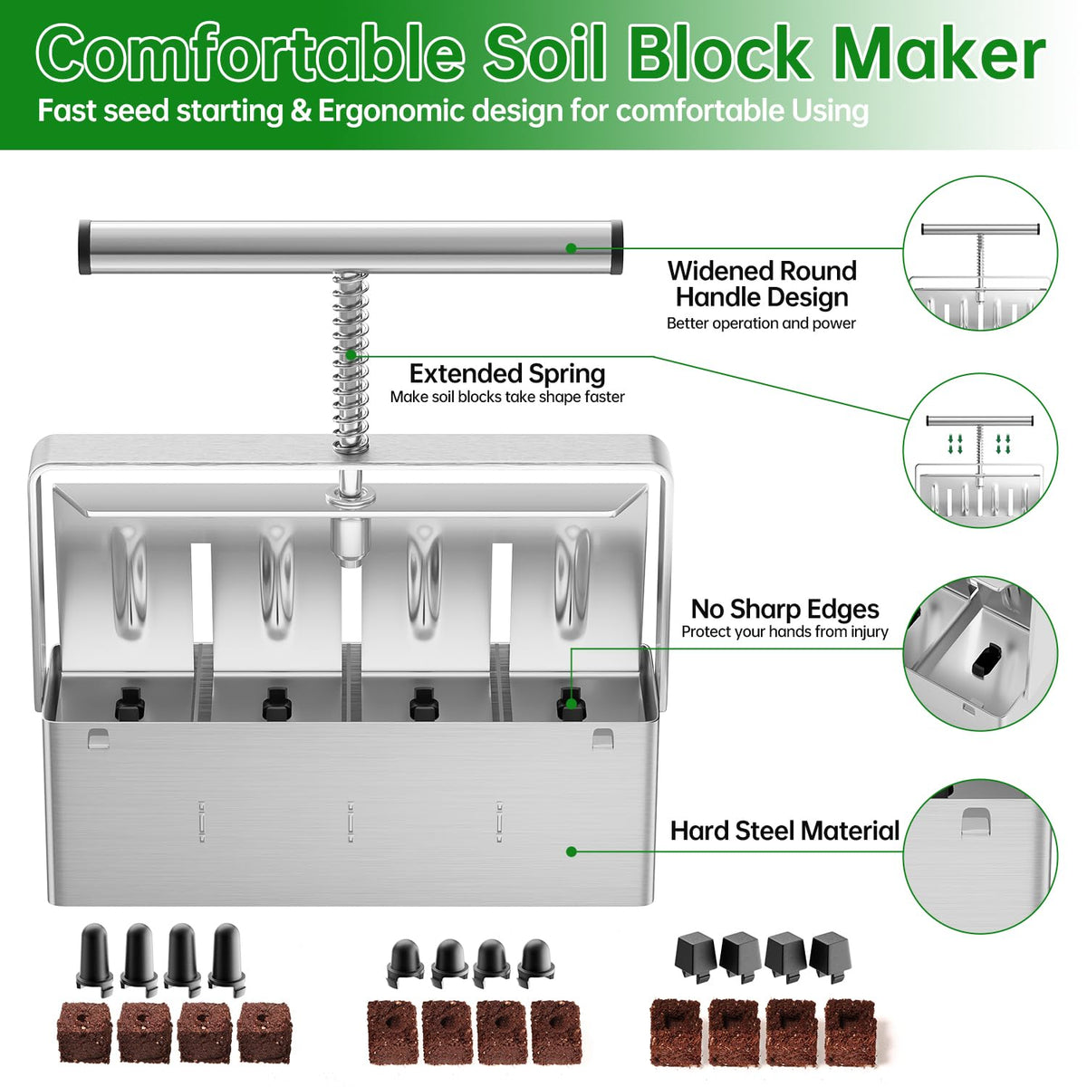 NVRGIUP comfortable handle design for precise block formation