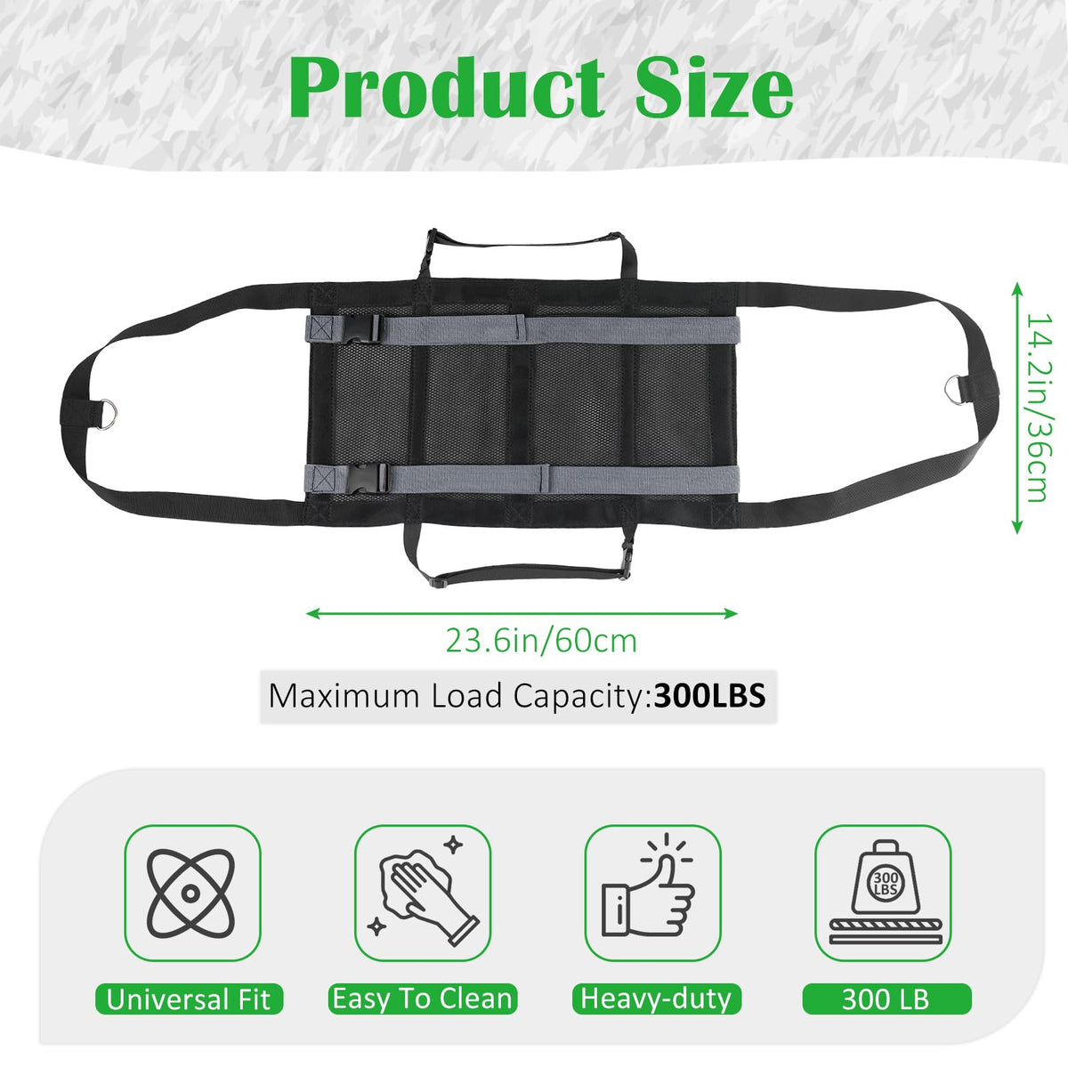 NVAAV Calf Sling adjustable back straps provide stable lift for newborn animals.