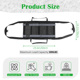 NVAAV Calf Sling adjustable back straps provide stable lift for newborn animals.