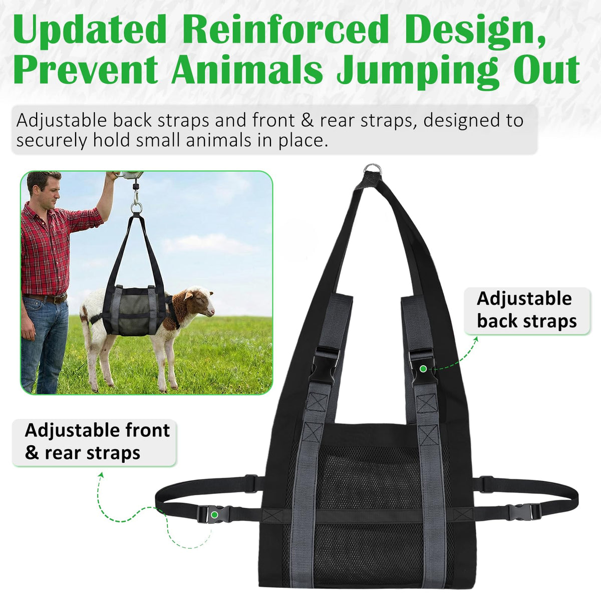 NVAAV heavy-duty nylon material delivers durability with a 300 lb load capacity.