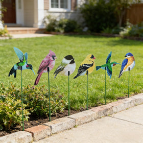 NWAMTFSYXW planter stake enhances indoor planters with color
