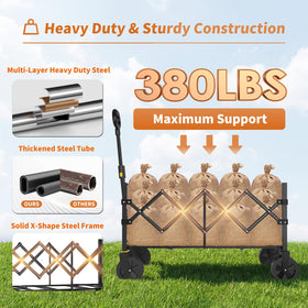 NWH 34 inch wagon folded storage shows compact footprint for car trunks