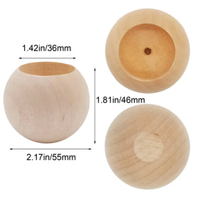 Nwsrayu air plant pots wood display 3-pack on shelf, perfect for organic centerpiece