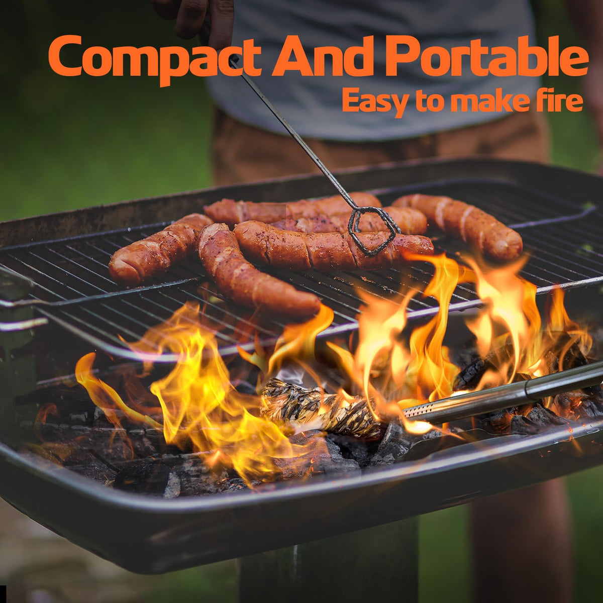 Nwsuewi camping fire starter in action for outdoor gatherings.