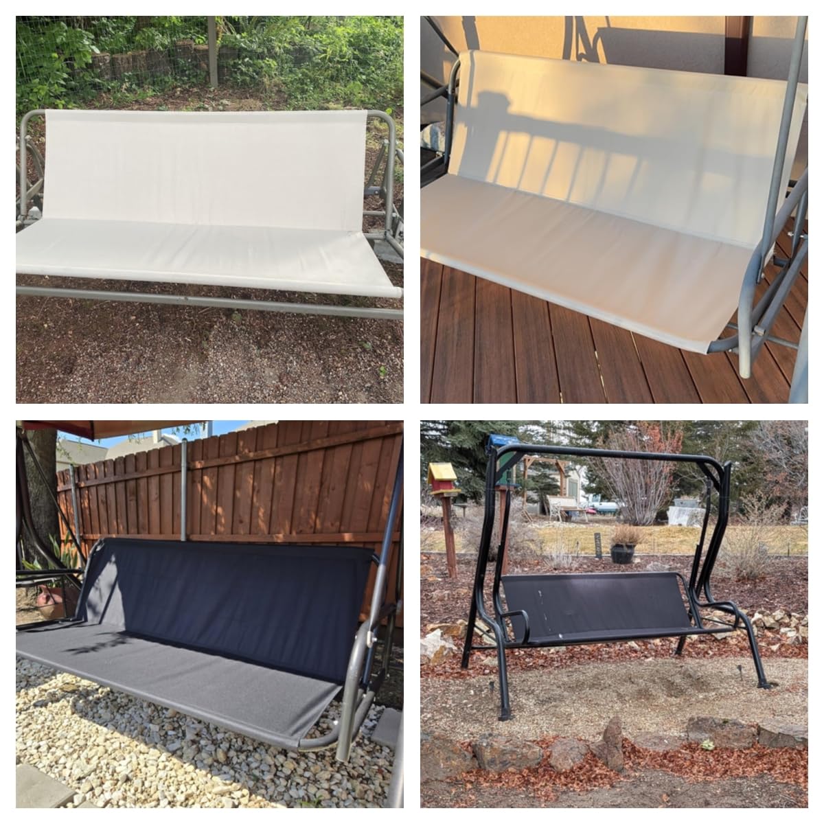 NXIEBFEK easy-care, lightweight swing seat cover for outdoor use.