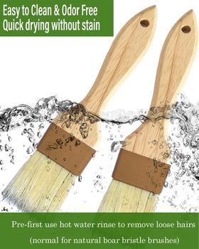 NXRACSH beech handle brush with hanging hole for easy storage.