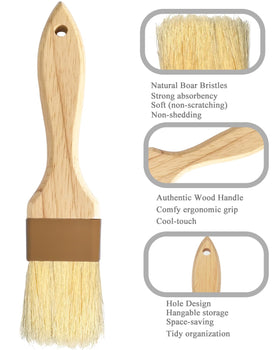 NXRACSH heat-resistant bristle brush handles sauces and glaze at high temps.