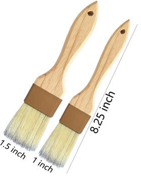 NXRACSH Pastry Basting Brush bristle closeup shows natural boar fibers.