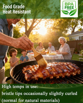 NXRACSH Pastry Basting Brush wooden handle emphasizes ergonomic comfort.