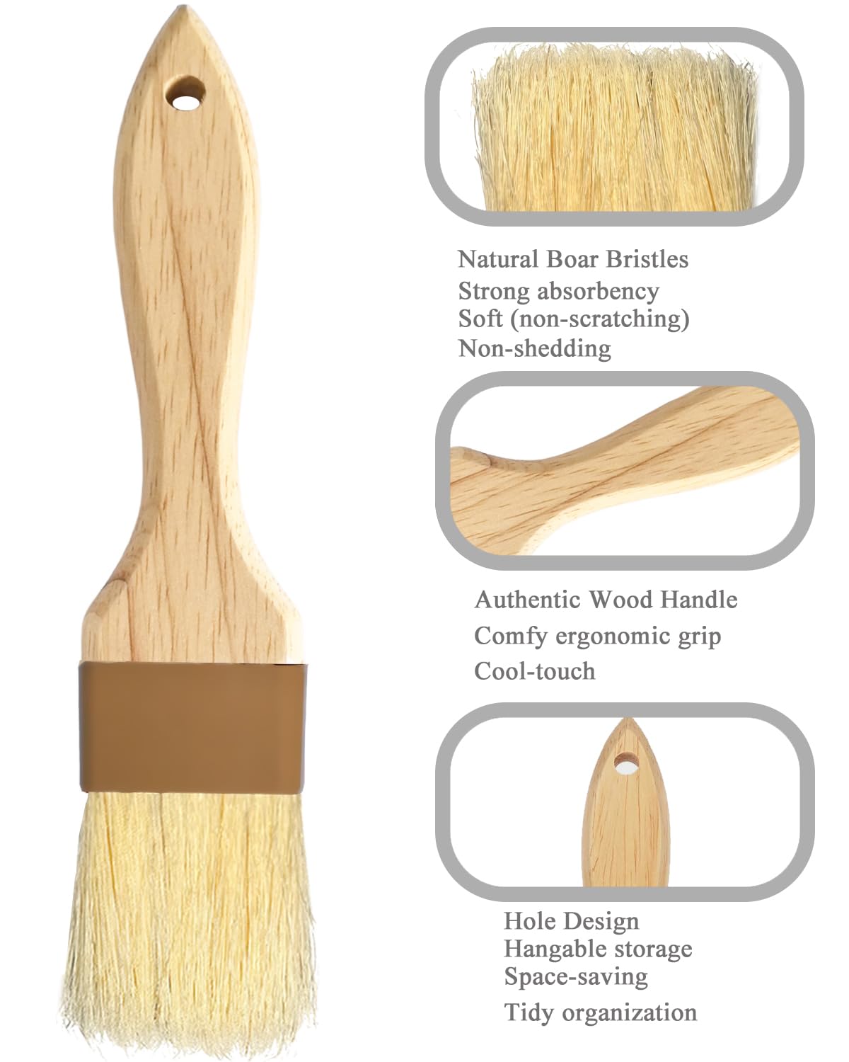 NXRACSH 2-inch bristle head covers more surface for even distribution