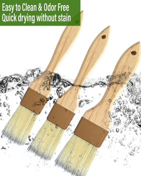 NXRACSH 3-pack pastry brushes for versatile butter, oil, and glaze tasks