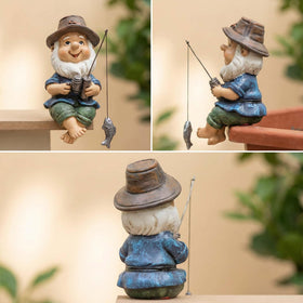 NYSCURE fisherboy figure on desk, a playful decor piece for workspaces.