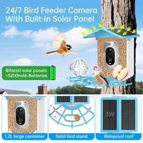 NyteElf Bird Feeder DIY tray adjustable attracts diverse species