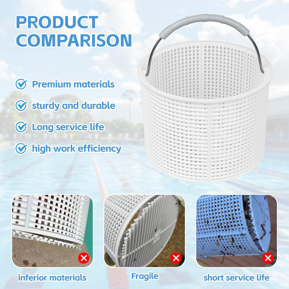 NyxVeil SPX1082CA durable pool grade plastic construction.