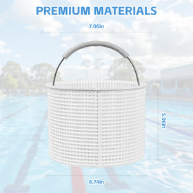 NyxVeil SPX1082CA Hayward skimmer basket side view capturing leaves and debris.