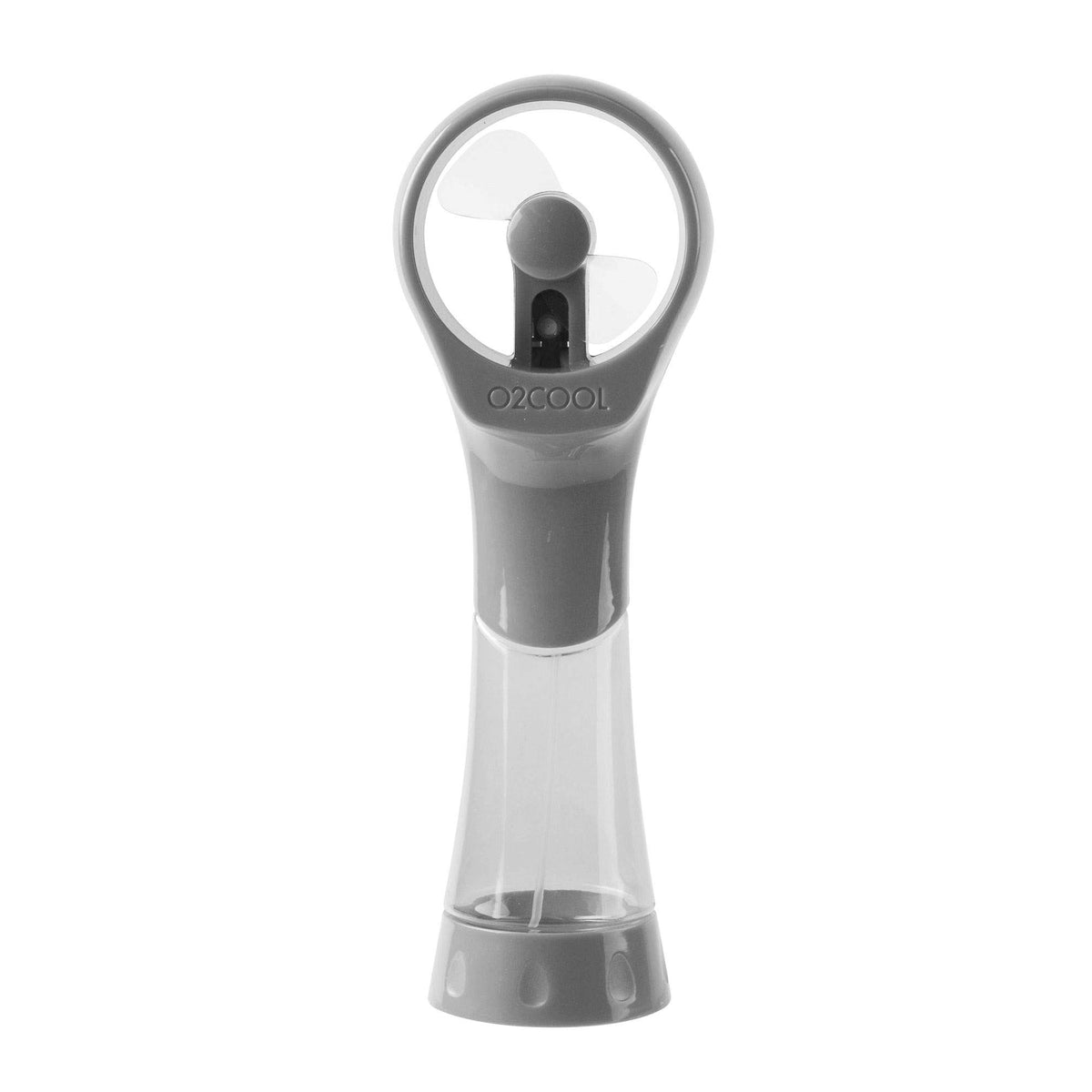 Battery-powered fan side view highlighting durable dual-use design