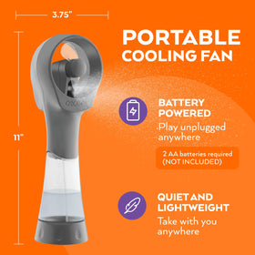 O2COOL Elite Water Misting Fan battery powered for travel