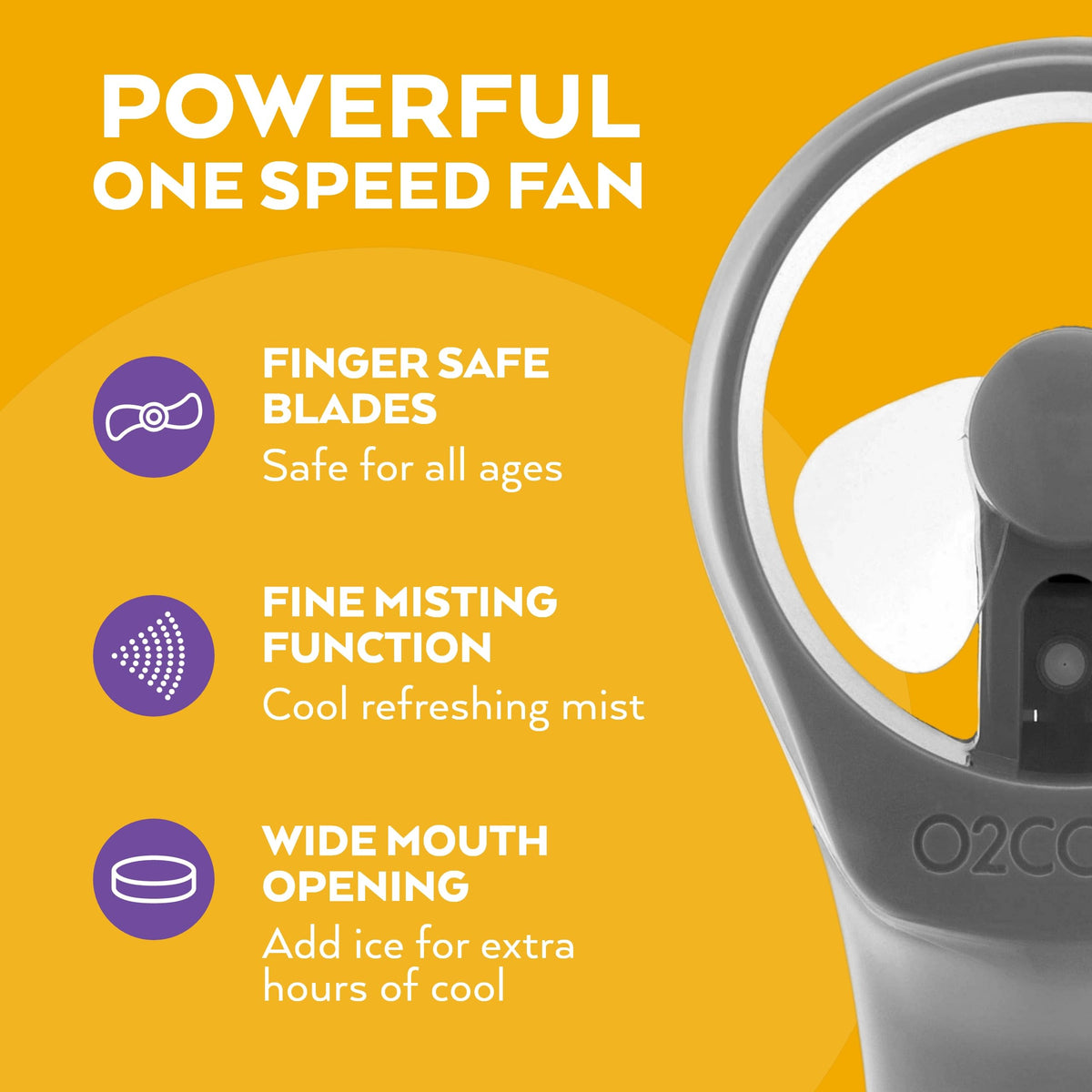 O2COOL Elite Water Misting Fan portable design for on the go