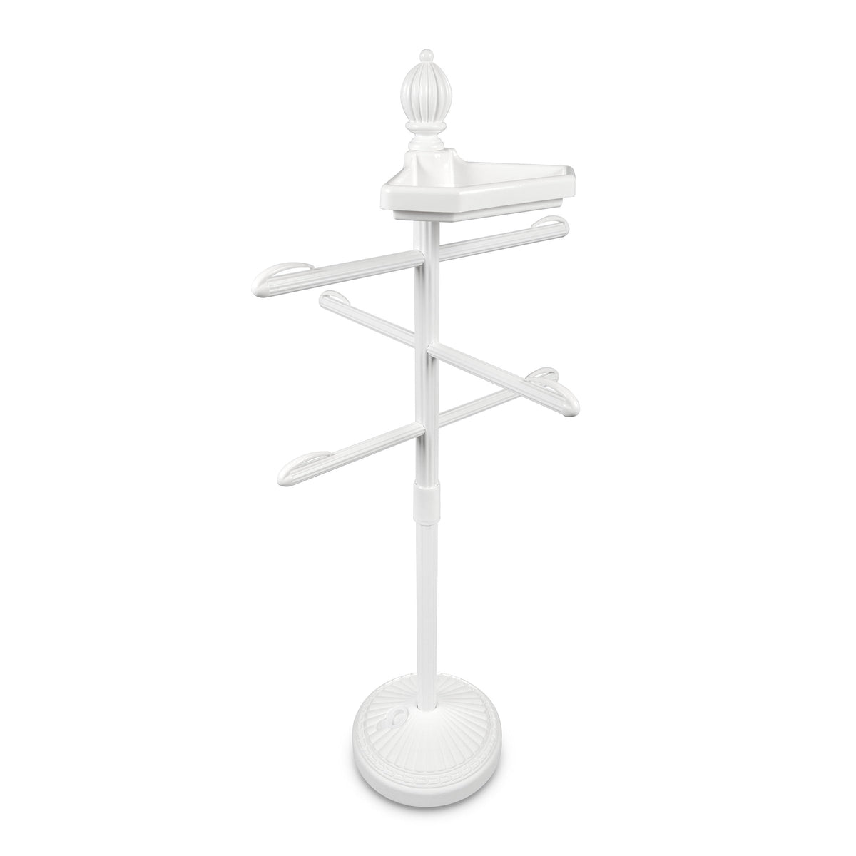 O2COOL Pool and Spa Valet with three adjustable towel bars for organized drying.