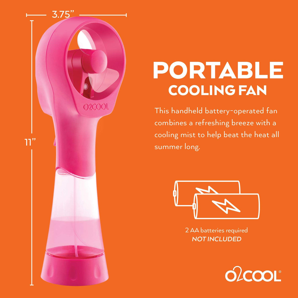 O2COOL two-pack Raspberry packaging highlights color variety