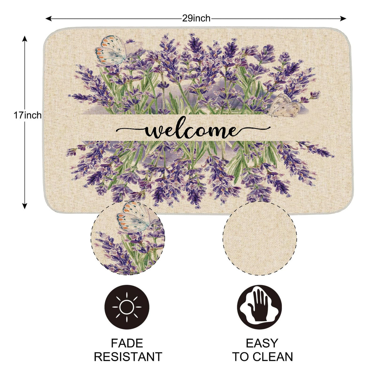 OAEND Easy-clean doormat designed for quick rinsing and maintenance.