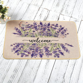 OAEND Floral decorative doormat adds seasonal charm to porch and entryways.
