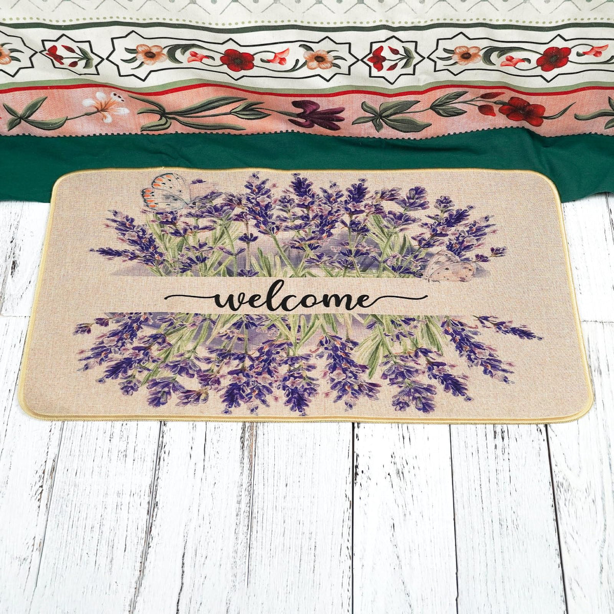 OAEND Low-profile front door mat fits under doors with 0.25 inch clearance.