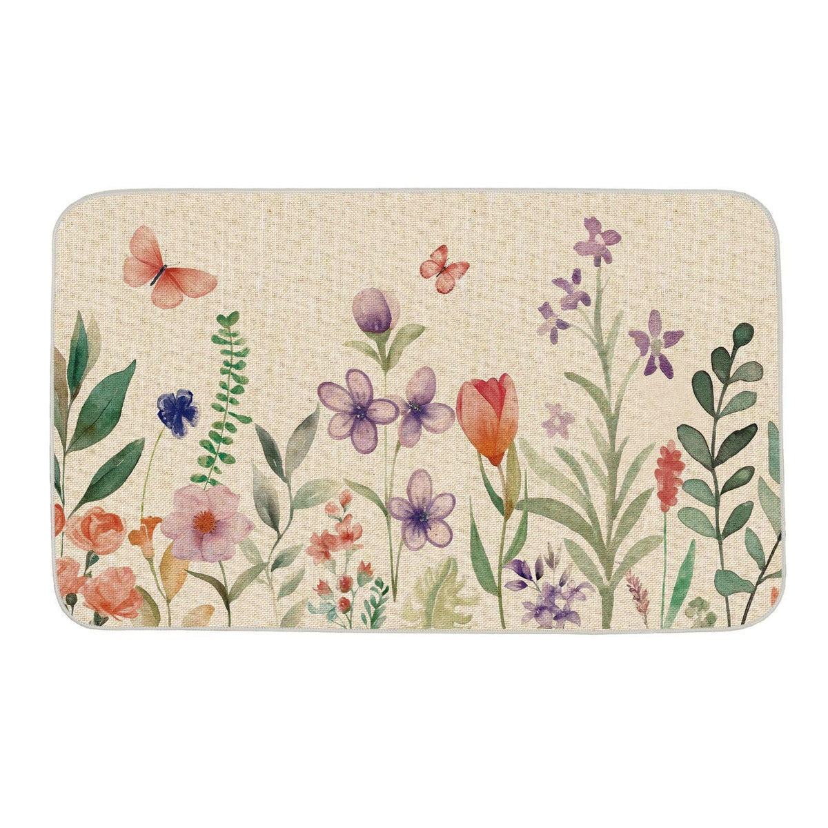 OAEND spring floral door mat 17x29 welcomes guests with seasonal style.