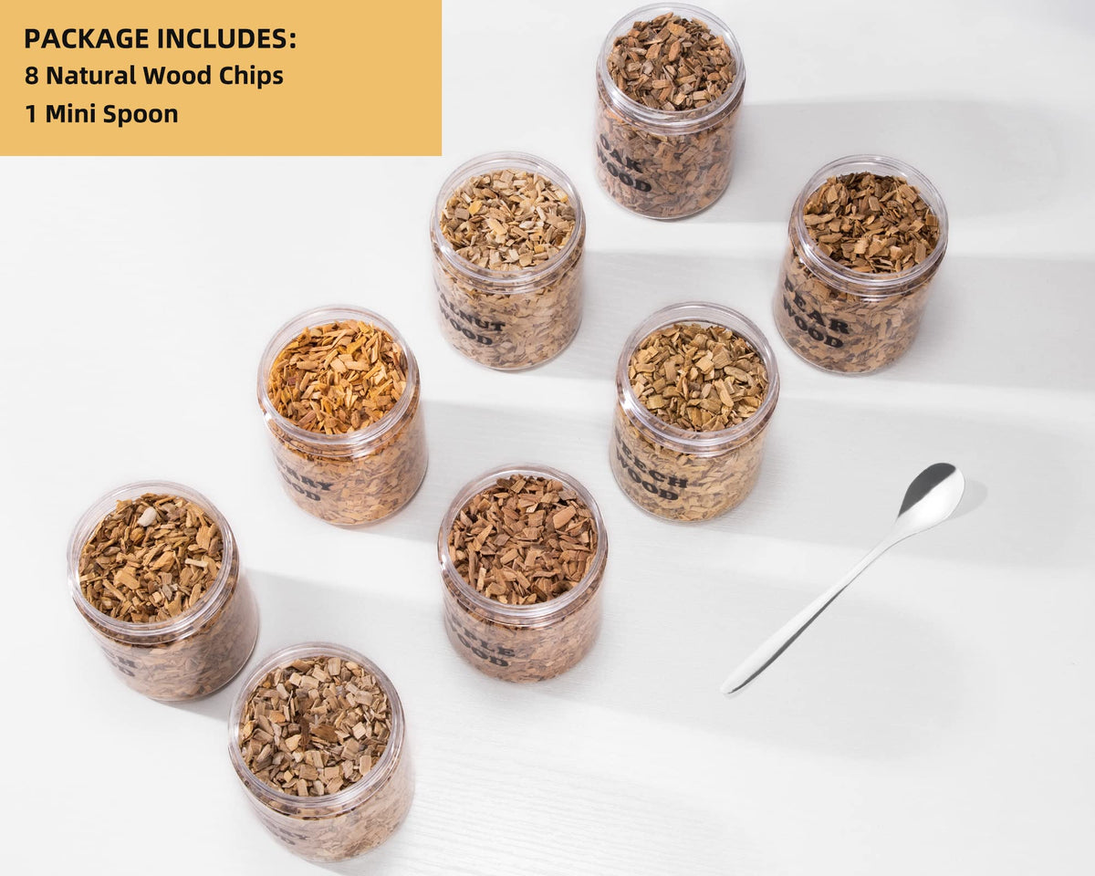 OAGA Hickory wood chips provide bold smoke for cocktails and grilled dishes.