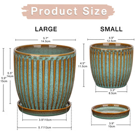 Oairse ceramic pot with glazed finish adds modern charm to greenery.