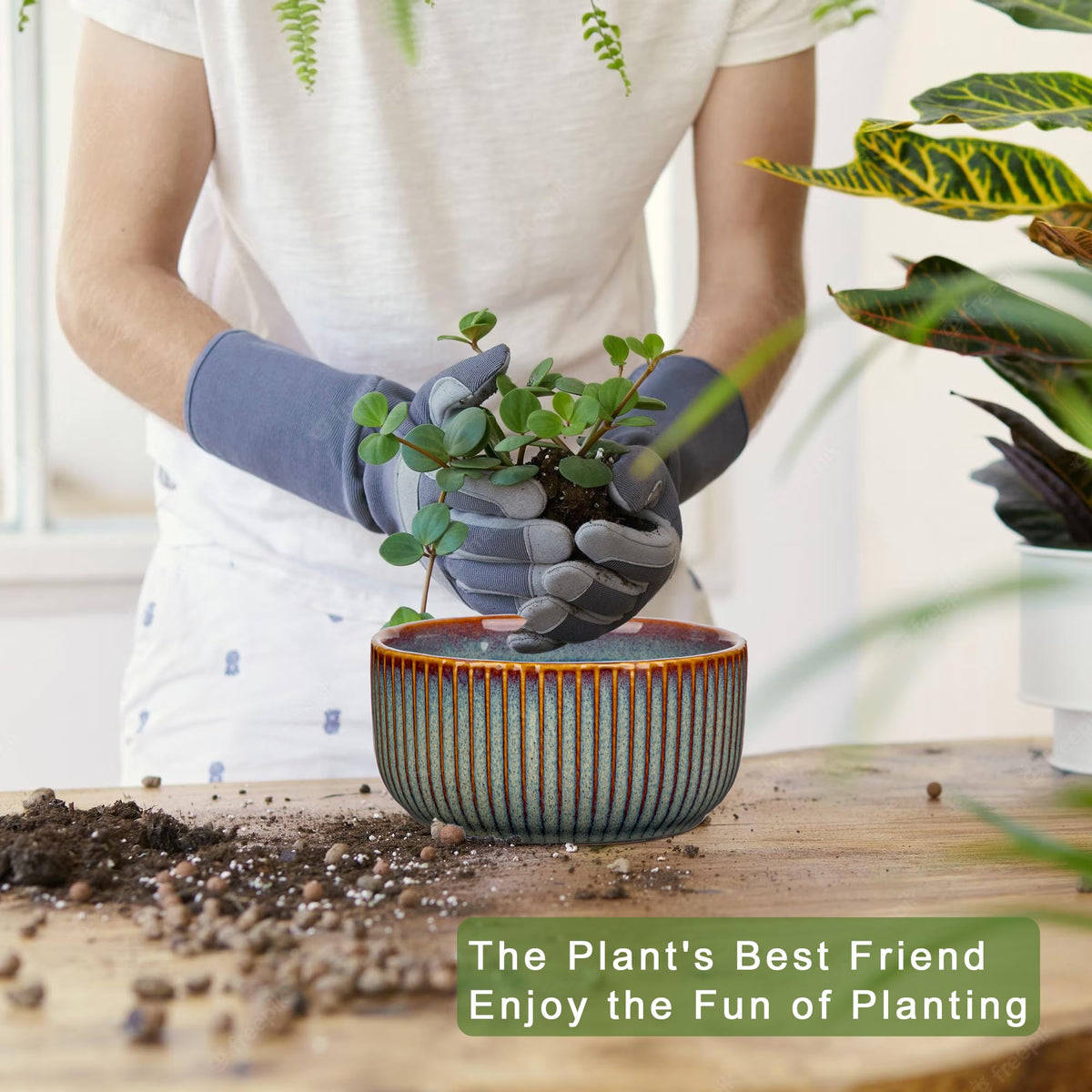 Oairse indoor-outdoor plant pot suitable for desks and patios