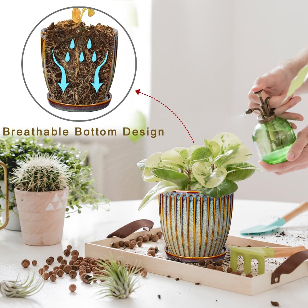 Oairse small brown pot ideal for desks and windowsills.