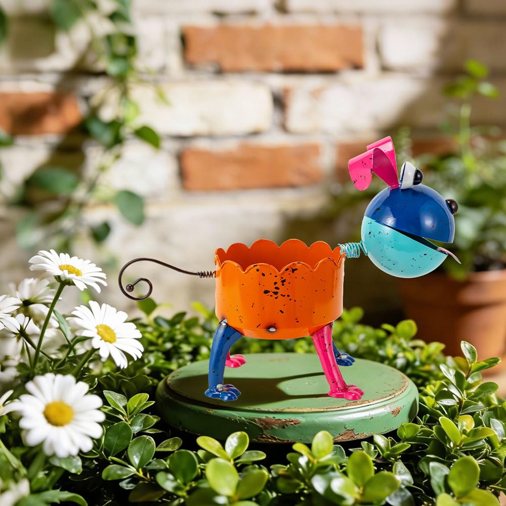 Oak and Lore wiggle-head dog statue adds playful motion to outdoor spaces.